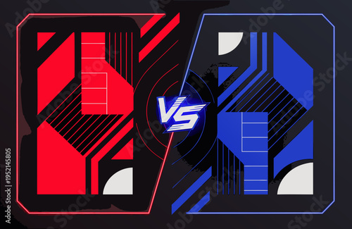 Neon Versus Screen Battle Concept Futuristic VS Split Background Gaming Style Wallpaper