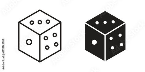 Dice icon for web and mobile app. Vector icons