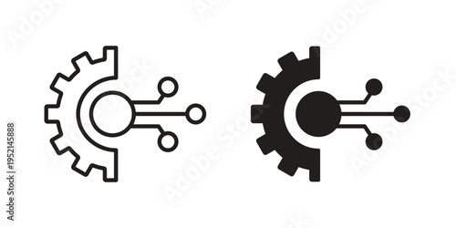 Digital transformation icon for web and mobile app. Vector icons