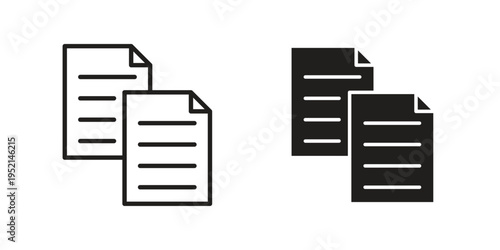 Duplicate icon for web and mobile app. Vector icons