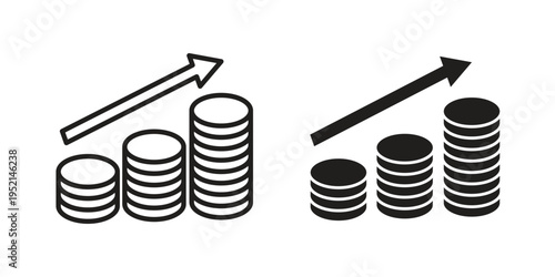 Earning icon for web and mobile app. Vector icons