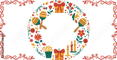 Flat design elements collection for cinco de mayo celebration