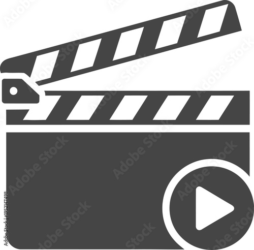 Vector movie clapperboard icon