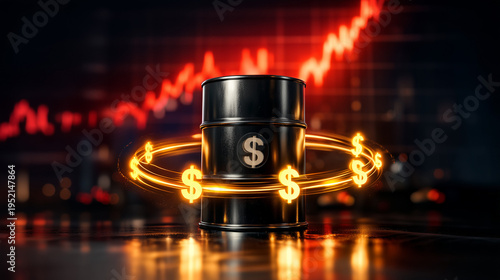 Oil Barrel Amidst Financial...