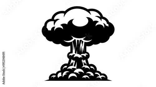 Illustration of Nuclear explosion mushroom cloud