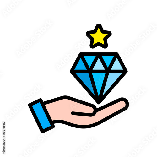 Values lineal color icon