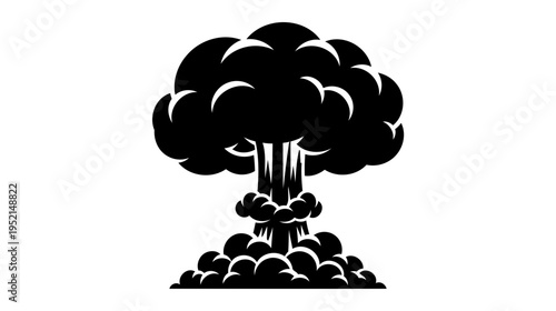 Illustration of Nuclear explosion mushroom cloud
