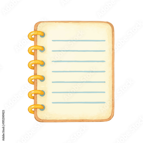 Minimalist vector of a binder notebook featuring simple shapes and clear lines, offering a clean and functional look perfect for education, organization, and work concepts.