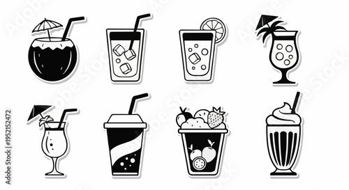 Refreshing drinks variety in a simple layout