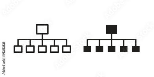 classification icon silhouette. Editable stroke. Line vector illustration design