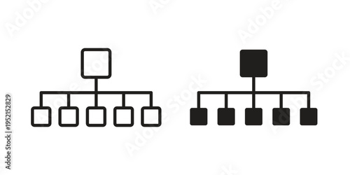 classification icon silhouette. Editable stroke. Line vector illustration design
