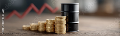 Oil Barrel and Rising Coin ...
