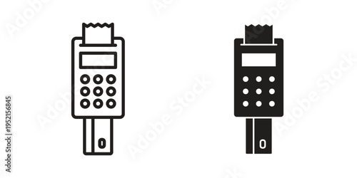 Card payment icon clipart symbol isolated on white background. Flat and stroke designs.