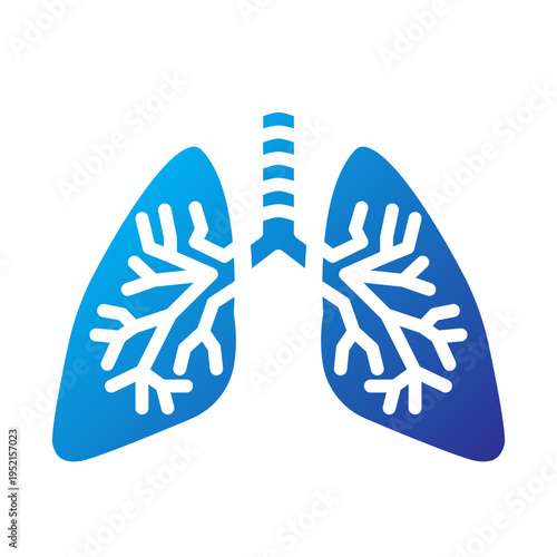 Respiratory Lung Health Solid Gradient Icon