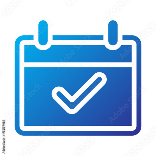 Habit Tracking Calendar Solid Gradient Icon