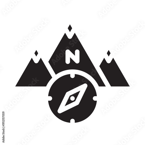 Outdoor Activity Navigation Solid Icon