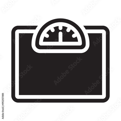 Weight Tracking Scale Solid Icon