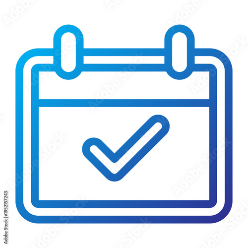 Habit Calendar Line Gradient Icon