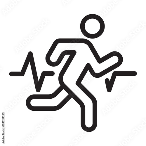Running Activity Line Icon