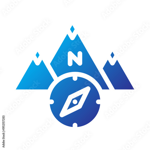 Outdoor Activity Navigation Solid Gradient Icon