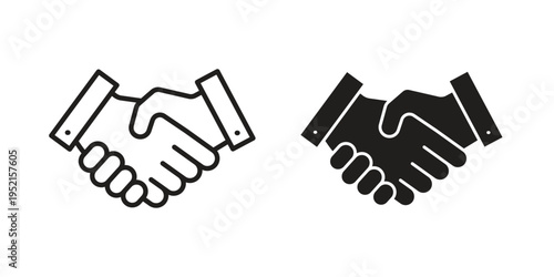 Commitment icon clipart symbol isolated on white background. Flat and stroke designs.