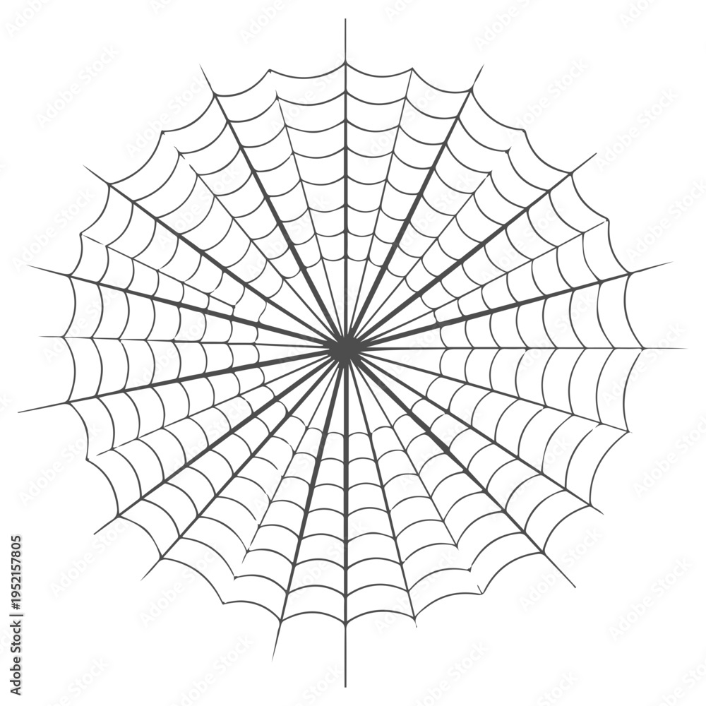 Obraz premium Realistic spider web vector illustration set isolated on transparent background. Creepy cobweb corner decoration for Halloween design, spooky gothic gothic aesthetic, hand-drawn net pattern graphic.