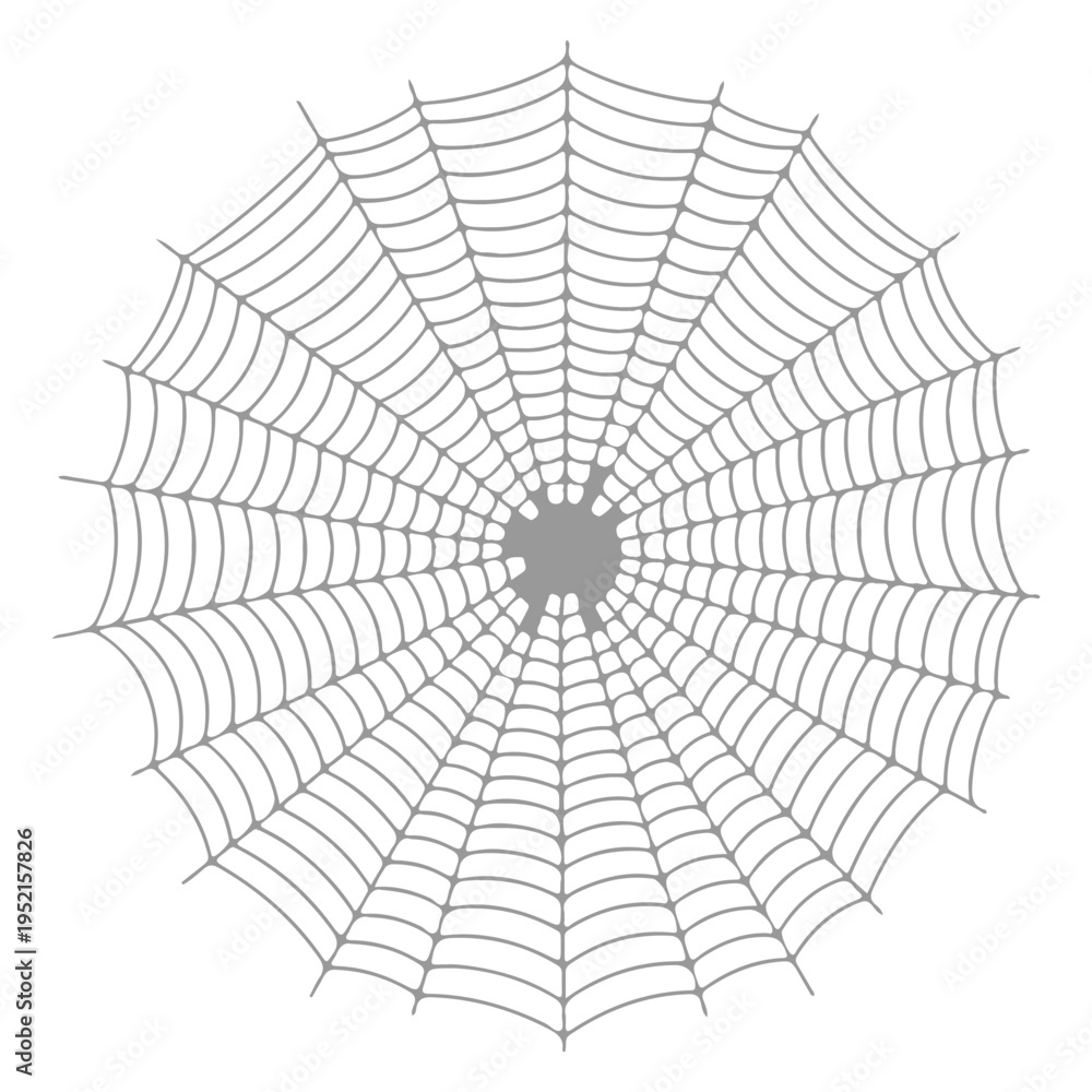 Obraz premium Realistic spider web vector illustration set isolated on transparent background. Creepy cobweb corner decoration for Halloween design, spooky gothic gothic aesthetic, hand-drawn net pattern graphic.