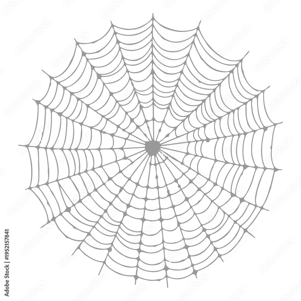 Obraz premium Realistic spider web vector illustration set isolated on transparent background. Creepy cobweb corner decoration for Halloween design, spooky gothic gothic aesthetic, hand-drawn net pattern graphic.