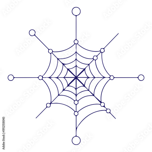 Realistic spider web vector illustration set isolated on transparent background. Creepy cobweb corner decoration for Halloween design, spooky gothic gothic aesthetic, hand-drawn net pattern graphic.