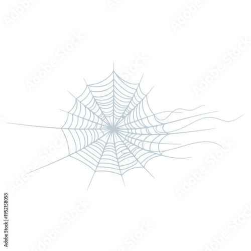 Realistic spider web vector illustration set isolated on transparent background. Creepy cobweb corner decoration for Halloween design, spooky gothic gothic aesthetic, hand-drawn net pattern graphic.