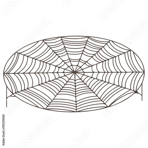 Realistic spider web vector illustration set isolated on transparent background. Creepy cobweb corner decoration for Halloween design, spooky gothic gothic aesthetic, hand-drawn net pattern graphic.