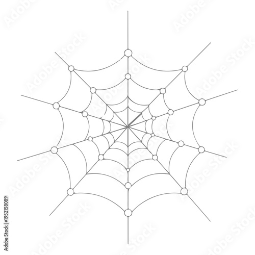 Realistic spider web vector illustration set isolated on transparent background. Creepy cobweb corner decoration for Halloween design, spooky gothic gothic aesthetic, hand-drawn net pattern graphic.