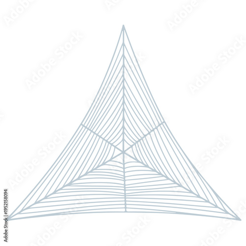 Realistic spider web vector illustration set isolated on transparent background. Creepy cobweb corner decoration for Halloween design, spooky gothic gothic aesthetic, hand-drawn net pattern graphic.