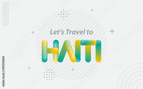 A vibrant travel poster inviting tourists to explore the beautiful country of Haiti