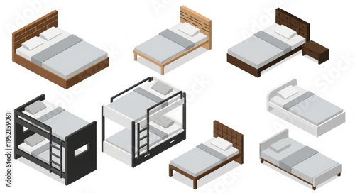 Collection of various beds and sleeping furniture.