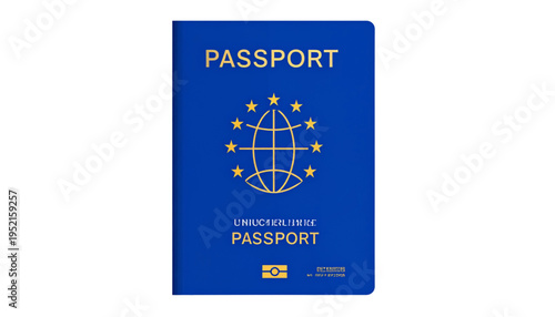 European Union Passport Template – Official ID Document Vector Illustration