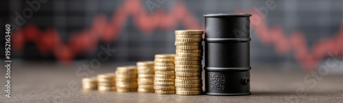 Oil Barrel and Rising Coin:...