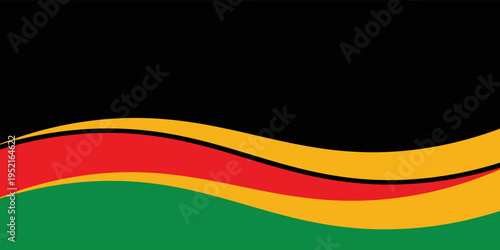 Juneteenth theme wavy abstract background, freedom day, annual holiday. Vector design for banners, greeting cards, posters.