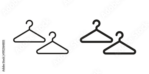 Clothes hanger icon set, logo vector eps10
