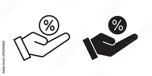 Commission icon set, logo vector eps10