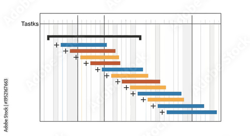 Colorful horizontal bar chart graph.