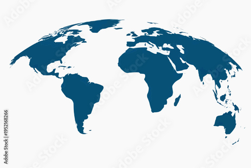 "World Map Blue Silhouette"