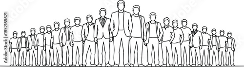 A group of 3d business people standing together behind a barbed wire fence isolated as an abstract symbol of teamwork and leadership overcoming obstacles