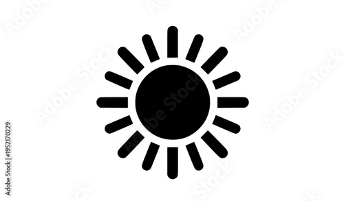 Sun silhouette icon weather summer energy vector illustration