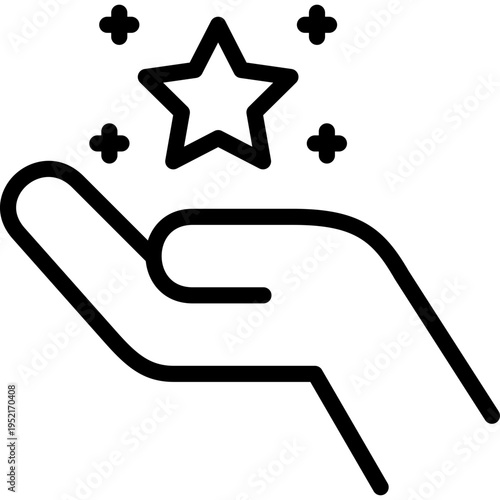 talent icon illustration design with outline