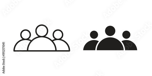 Community icon collection vector illustrations, Vector pictogram