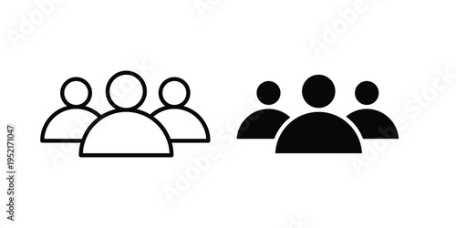 Community icon collection vector illustrations, Vector pictogram