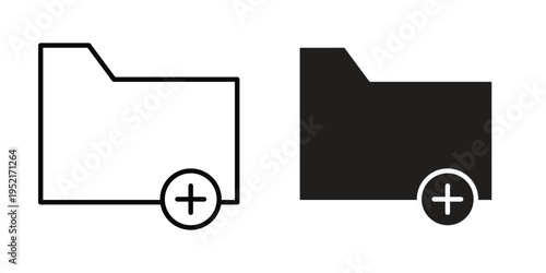 Create folder icon collection vector illustrations, Vector pictogram