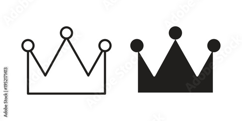 Crown icon collection vector illustrations, Vector pictogram