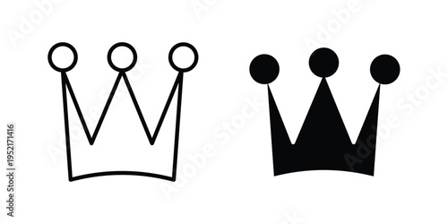 Crown icon collection vector illustrations, Vector pictogram